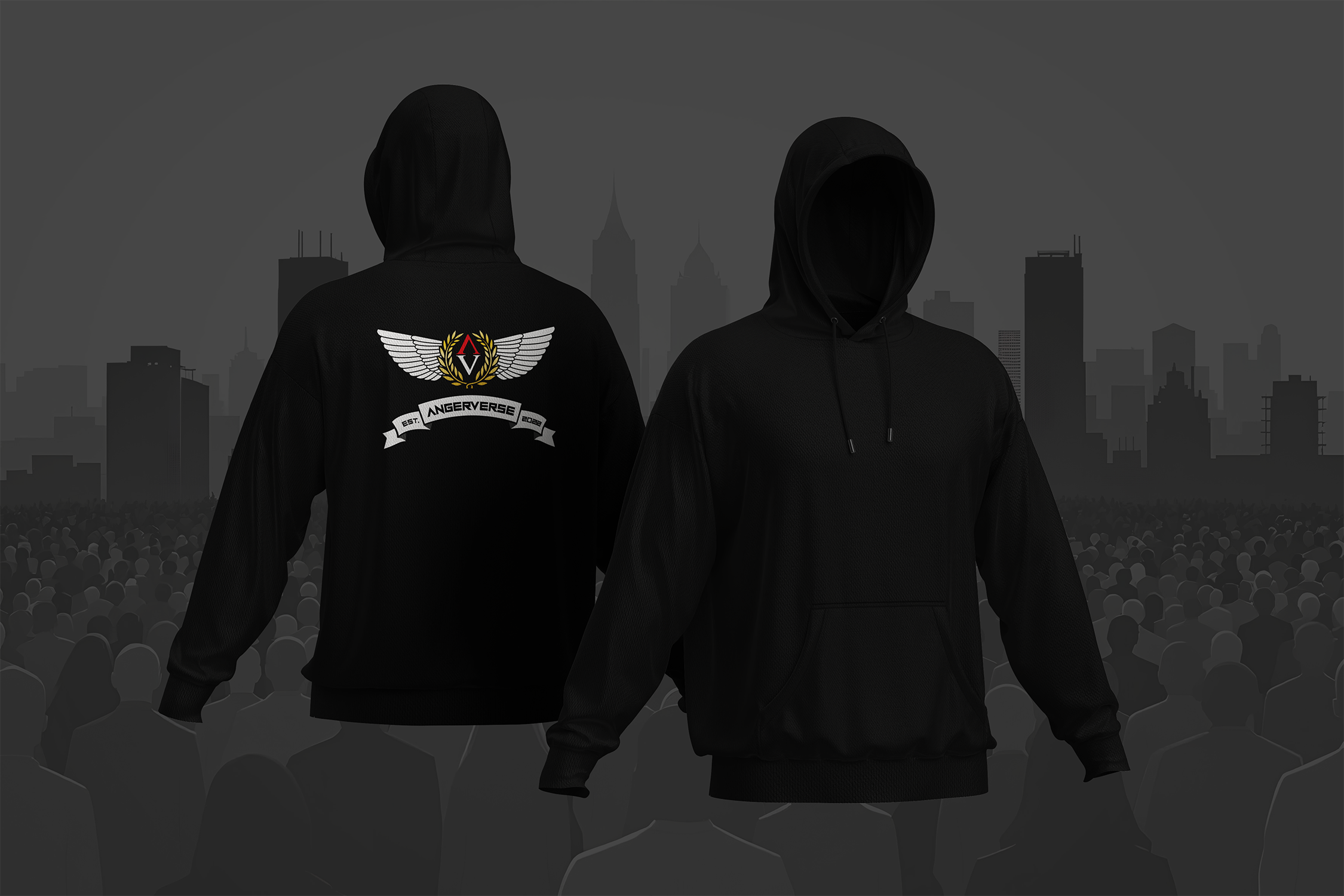 AngerVerse - AngerVerse Rebrand Hinten Hoodie