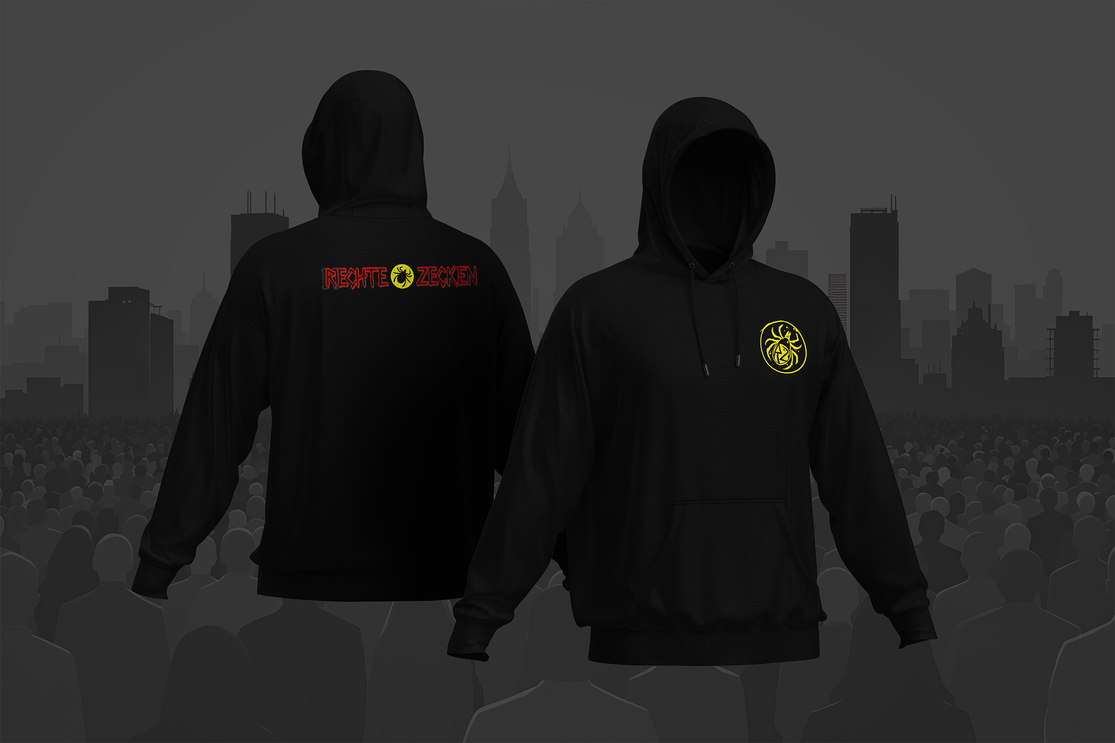 DPJ - Rechte Zecken Back & Logo Hoodie
