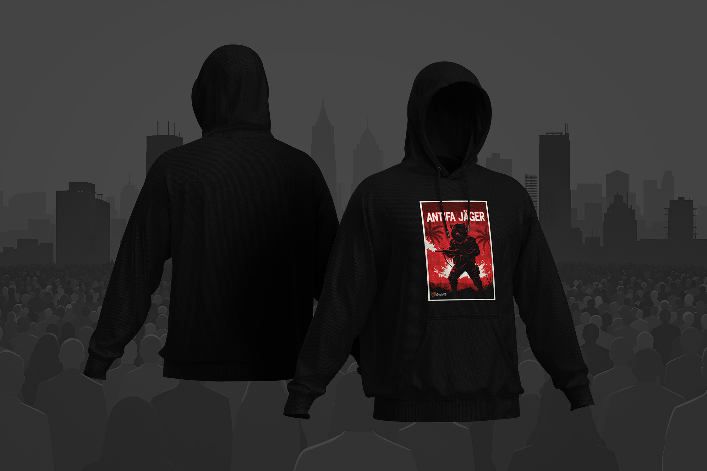 GroschiTV - Antifa Jäger v1 Hoodie