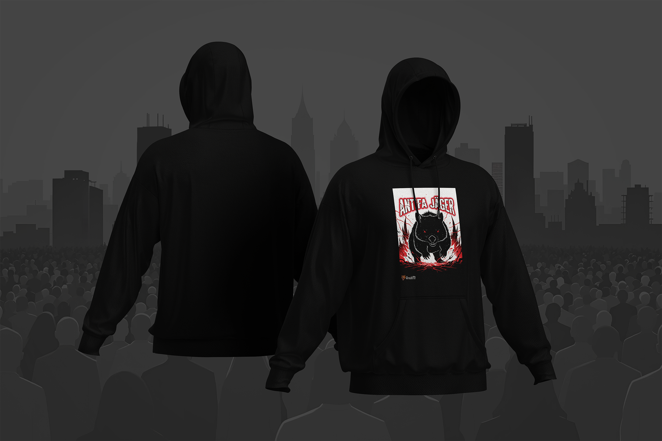 GroschiTV - Antifa Jäger v9 Hoodie