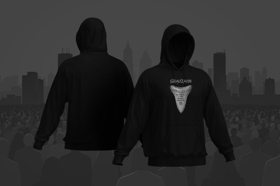 GRAUZAHN - Der scharfe Zahn Hoodie – Schwarz