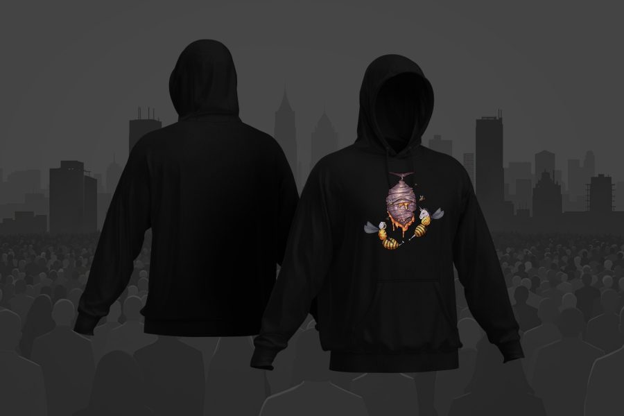 Honigwabe - Bienchen Hoodie – Schwarz