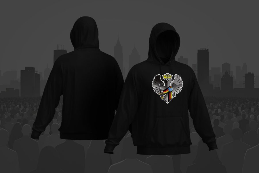 Memes - Der blaue Adler Hoodie – Schwarz