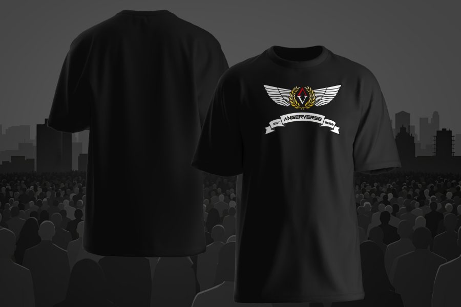 AngerVerse - AngerVerse Rebrand Vorne – Schwarz